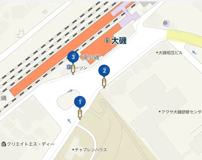 バス停の地図