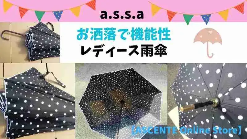人気のレディース雨傘をお探しの方に！軽い！風に強い a.s.s.a ASCENTE Online Store PR