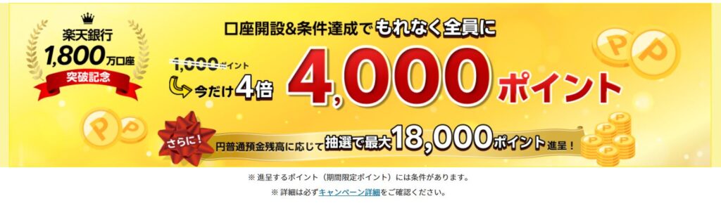 楽天銀行のキャンペーン