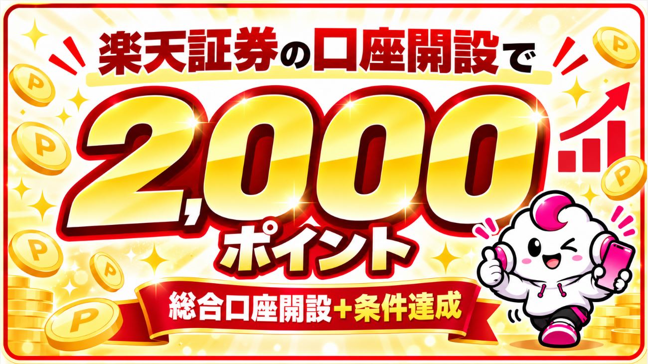 楽天証券の口座開設で2,000ポイント